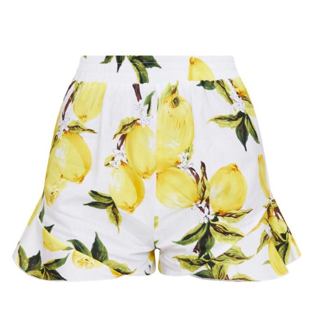 Ruffled Lemon Shorts